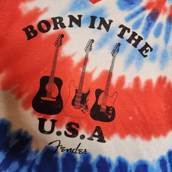 NWT Lane Bryant Fender Born In The USA red white blue tee. Size 26/28. 4X - Picture 7 of 12